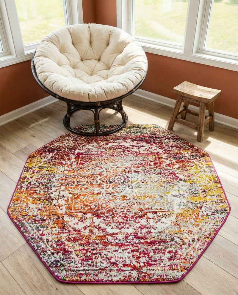 Georgetown Rugs Collection Area Rug - Dupont (Multi) Octagon Multi  lifestyle 82