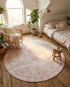 Heritage Elegance Collection Area Rug -  Windsor (Beige) Round Beige  lifestyle 47