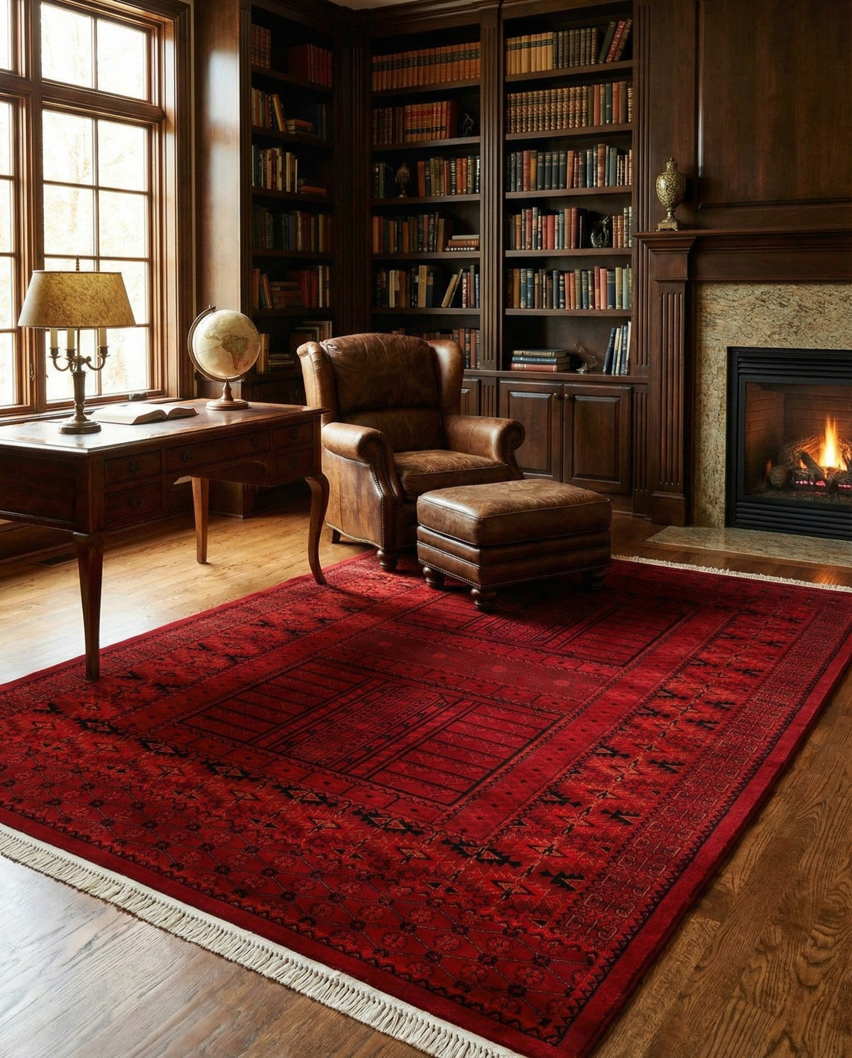 Samarkand Elegance Collection Area Rug -  Ark Rectangle Red  lifestyle 9