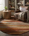 Bistro Lounge Collection Area Rug -  Americano Round Beige  lifestyle 58