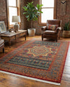 Ottoman Elegance Collection Area Rug -  Cappadocia Rectangle Navy Blue  lifestyle 70