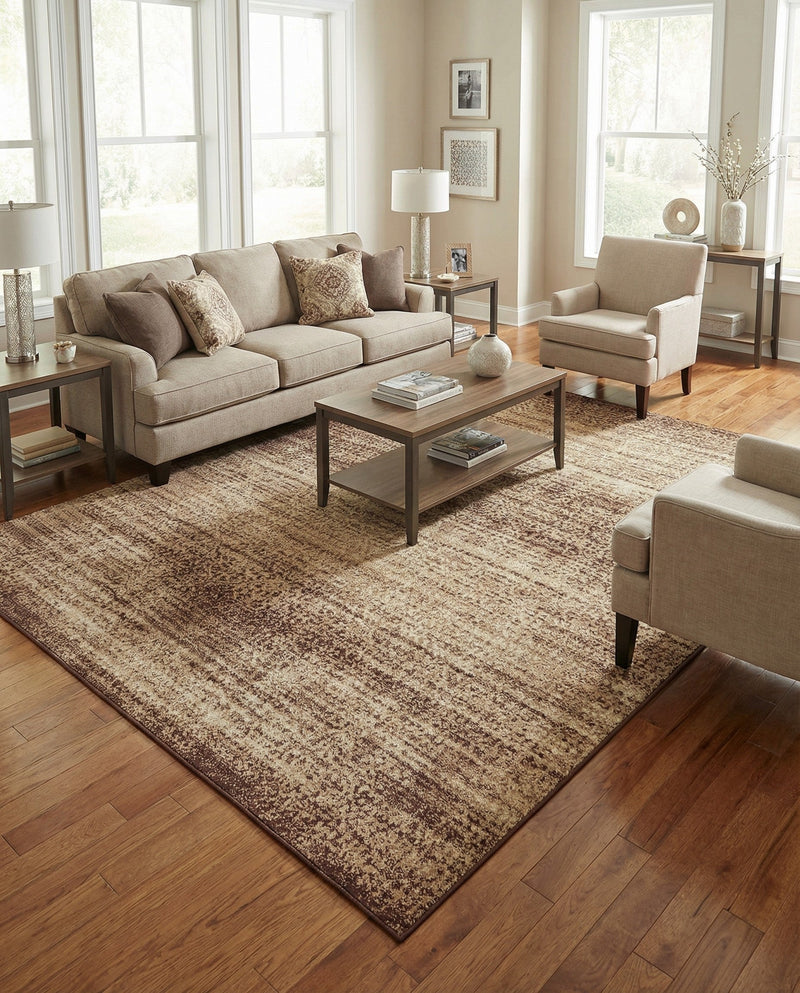 Autumn Meadow Collection Area Rug -  Ironbark Rectangle Beige  lifestyle 13