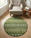 Mediterranean Lattice Collection Area Rug - Santorini (Green) Round Green  lifestyle 66