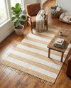Tassel Trail Collection Area Rug - Pathway (Beige) Rectangle Beige  lifestyle 14
