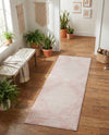 Seychelles Stripes Collection Area Rug - Mahe (Pink) Runner Pink  lifestyle 52
