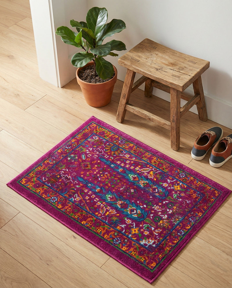 Caribbean Cove Collection Area Rug -  Tobago Rectangle Pink  lifestyle 30