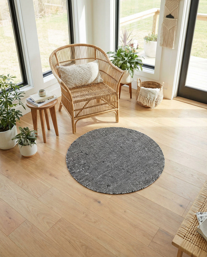 Jill Zarin Sedona Oasis Outdoor Collection Area Rug - Coconino (Black Sky) Round Black Sky  lifestyle 54
