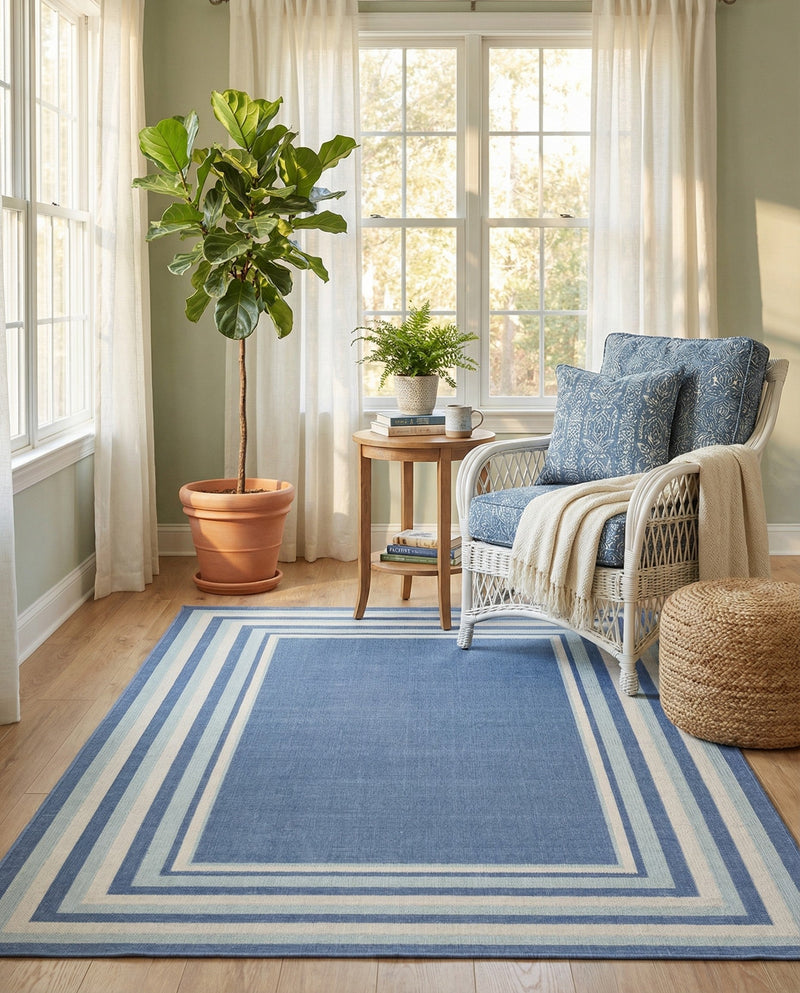 Lagoon Oasis Collection Area Rug -  Harbor Rectangle Blue  lifestyle 14