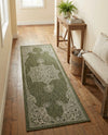 Patio Heritage Collection Area Rug -  Charleston (Green) Runner Green  lifestyle 27