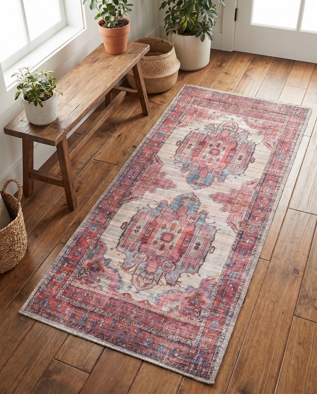 Zahara Oasis Collection Area Rug - Sahara Runner Beige  lifestyle 90