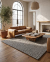 Woolen Sphere Collection Area Rug - Orbsburg (Gray) Rectangle Gray  lifestyle 8
