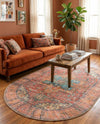 Heritage Elegance Collection Area Rug -  Windsor (Rust Red) Oval Rust Red  lifestyle 89