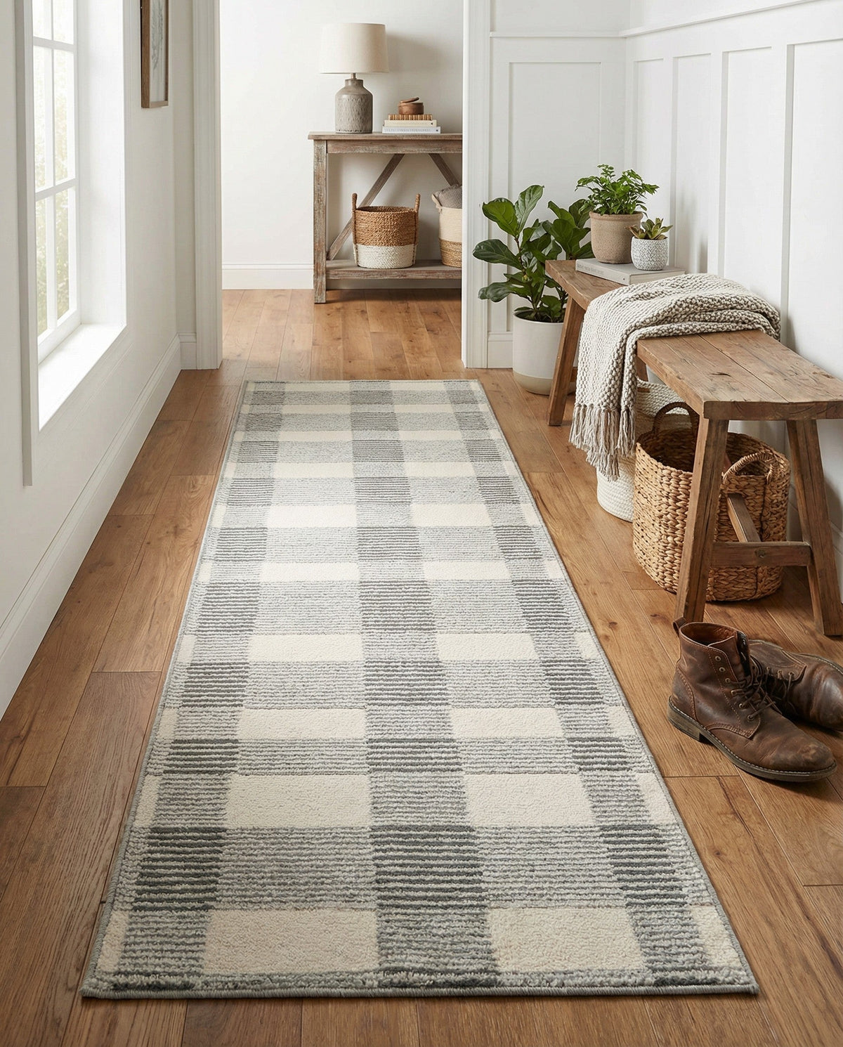Haven Tapestry Collection Area Rug -  SereneCove Runner Slate Gray  lifestyle 51
