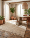 Savannah Jute Collection Area Rug - Seashore Rectangle Ivory  lifestyle 51