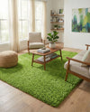 Plush Oasis Collection Area Rug - Serenity (Grass Green) Rectangle Grass Green  lifestyle 26