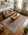 Mykonos Manor Collection Area Rug -  Paros Rectangle Salmon Pink  lifestyle 23