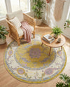 Arcadia Rugs Collection Area Rug - Eden (Green) Round Green  lifestyle 53