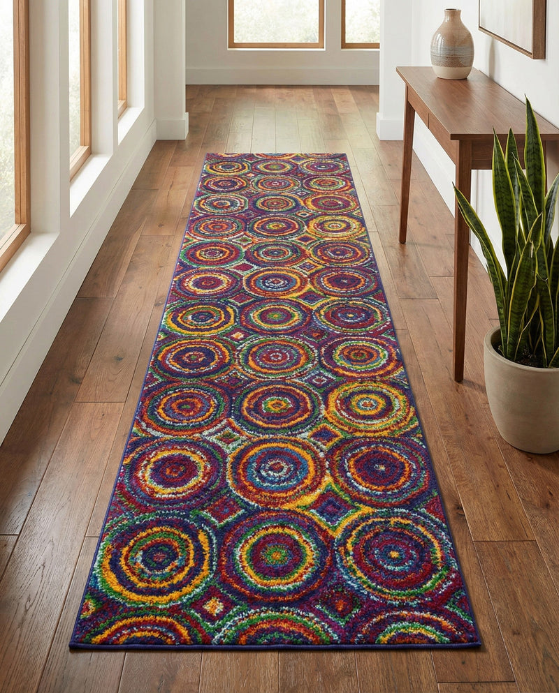 Caribbean Cove Collection Area Rug -  Vincent Runner Multi  lifestyle 40