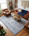 Zahara Oasis Collection Area Rug -  Marrakech Rectangle Blue  lifestyle 8