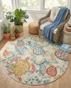 Sorrento Shores Collection Area Rug -  Massa Round Beige  lifestyle 40