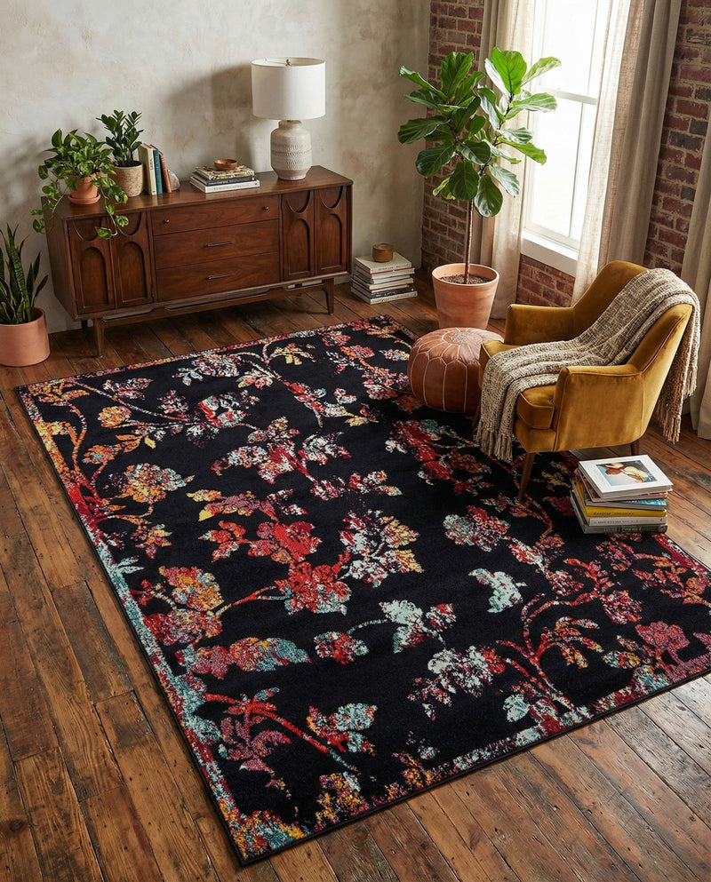 Brighton Terrace Collection Area Rug -  Roedean Rectangle Navy Blue  lifestyle 21
