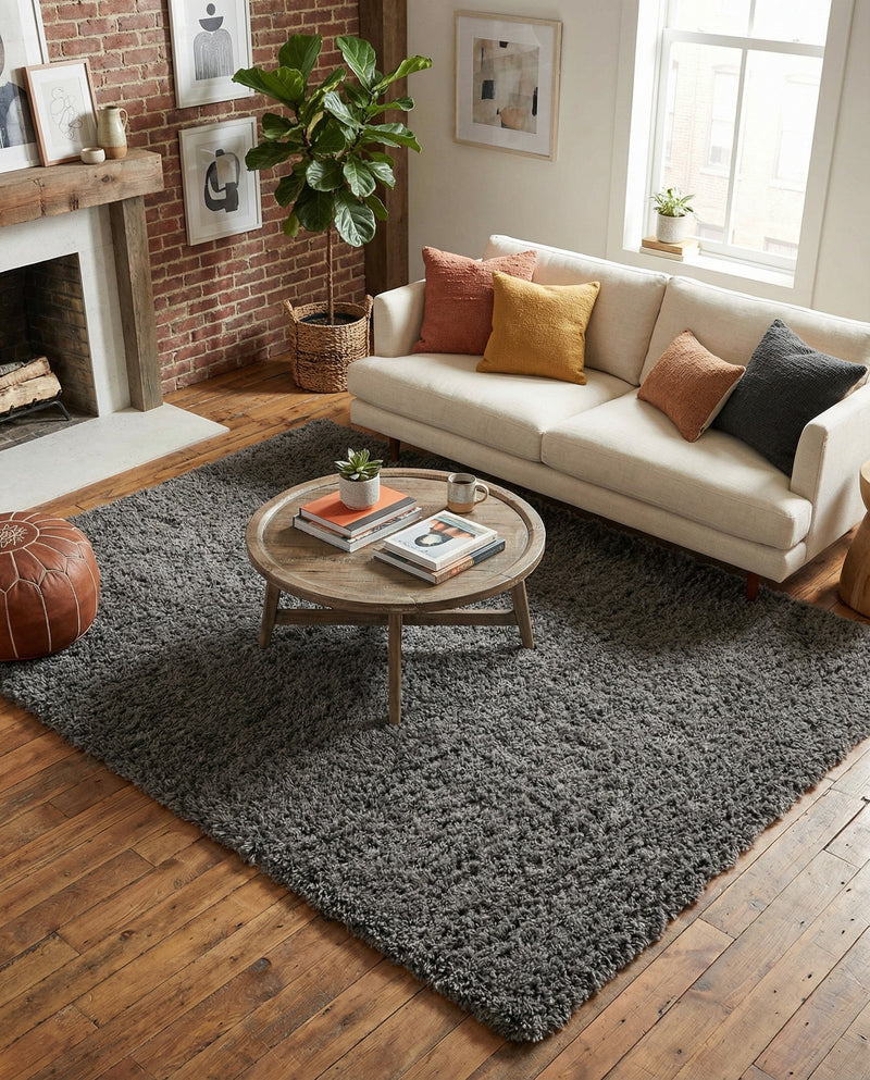 Eternal Plush Oasis Collection Area Rug -  Tranquility (Smoke) Rectangle Smoke  lifestyle 22