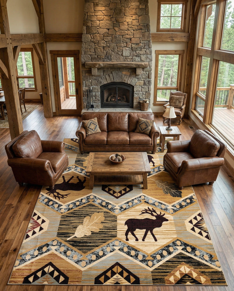 Frontier Trails Collection Area Rug -  Mesa Rectangle Blue  lifestyle 12
