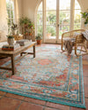 Caribbean Breeze Collection Area Rug -  Floriana Rectangle Light Blue  lifestyle 24