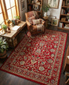 Isfahan Elegance Collection Area Rug - Naghsh-e Jahan (Red) Rectangle Red  lifestyle 12