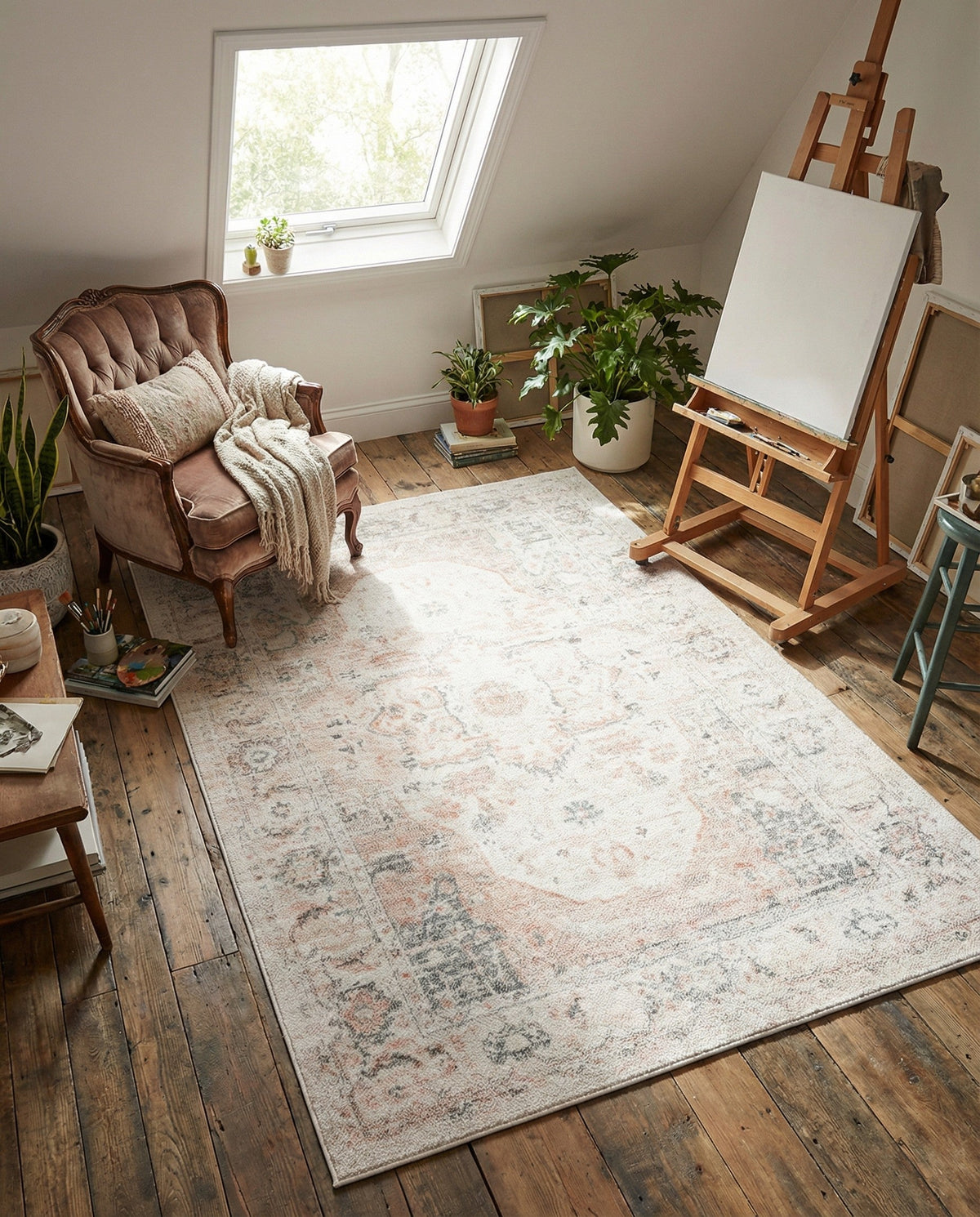 Parisian Elegance Collection Area Rug - Versailles (Ivory) Rectangle Ivory  lifestyle 34