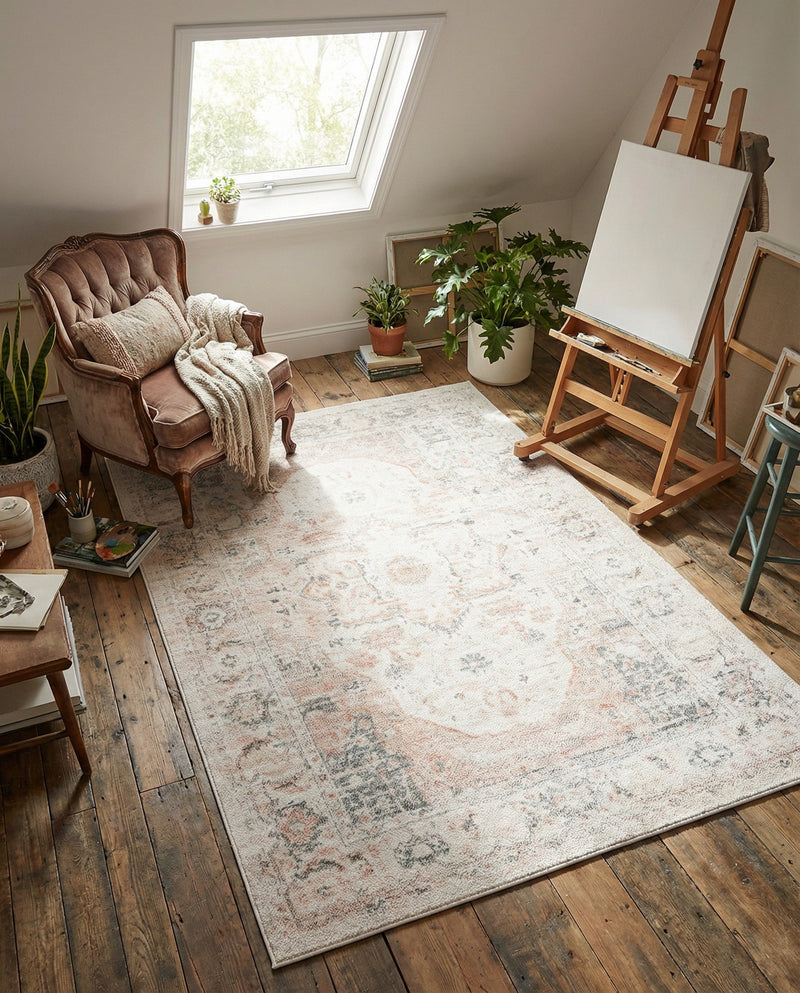 Parisian Elegance Collection Area Rug - Versailles (Ivory) Rectangle Ivory  lifestyle 34