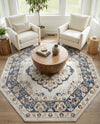 Cambridge Classics Collection Area Rug -  Magdalene (Cream) Octagon Cream  lifestyle 78