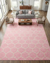Trellis Mosaic Collection Area Rug -  Pergolatown (Light Pink) Rectangle Light Pink  lifestyle 17