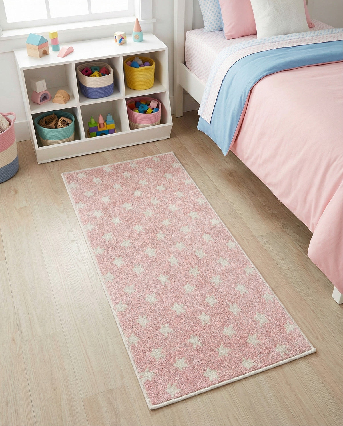 Wonder Tykes Collection Area Rug -  Mosaic Runner Pink  lifestyle 125