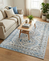 Savannah Elegance Collection Area Rug -  Tybee (Aqua Blue) Rectangle Aqua Blue  lifestyle 9