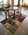 Bistro Lounge Collection Area Rug -  Ristretto Rectangle Multi  lifestyle 31