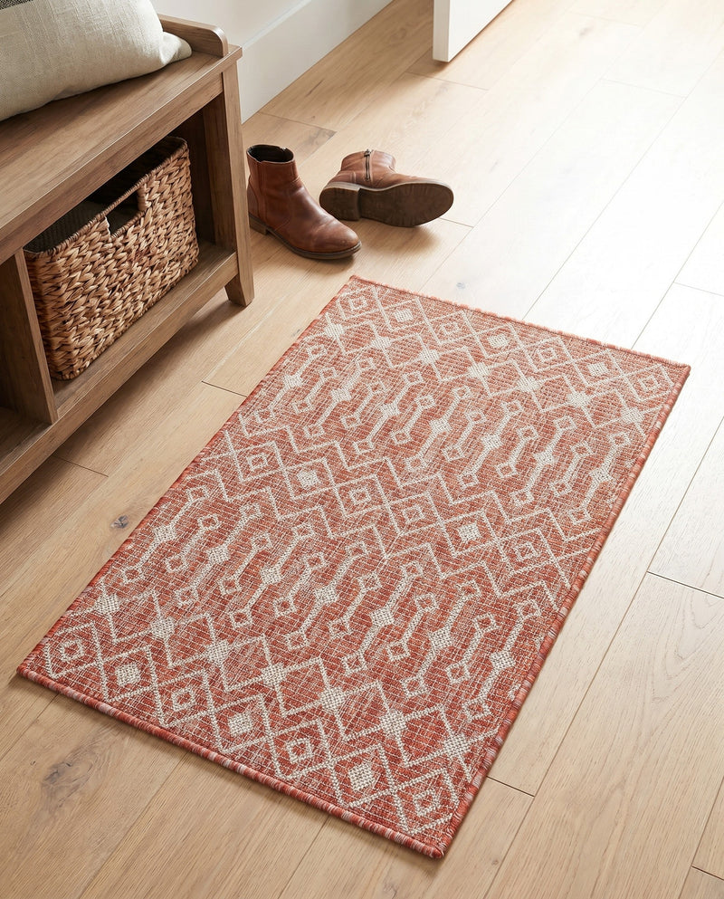 Savannah Pergola Collection Area Rug -  Pergola (Rust Red) Rectangle Rust Red  lifestyle 22