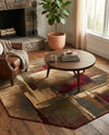 Bistro Lounge Collection Area Rug -  Doppio Octagon Multi  lifestyle 84