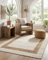 Osian Looms Collection Area Rug - Durham Rectangle White and Natural  lifestyle 10