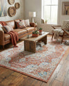 Coastal Haven Collection Area Rug - Seabreeze (Red) Rectangle Red  lifestyle 12