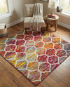 Trellis Mosaic Collection Area Rug -  Pergolatown (Multi) Square Multi  lifestyle 78