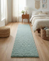Cozy Comfort Shag Collection Area Rug - Haven (Sage Green) Runner Sage Green  lifestyle 77
