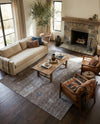 Zagros Shades Collection Area Rug -  Yasuj Rectangle Gray Brown  lifestyle 6
