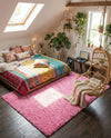 Plush Oasis Collection Area Rug - Serenity (Taffy Pink) Rectangle Taffy Pink  lifestyle 29