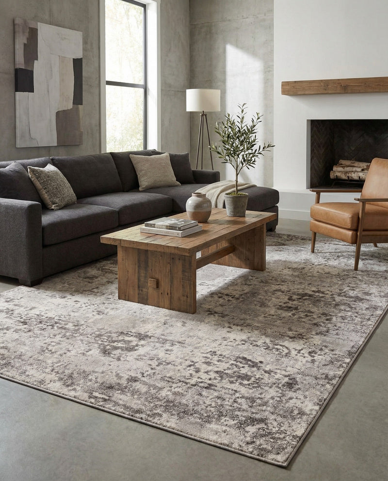 Luminara Sands Collection Area Rug - Elysium (Stone Gray) Rectangle Stone Gray  lifestyle 27