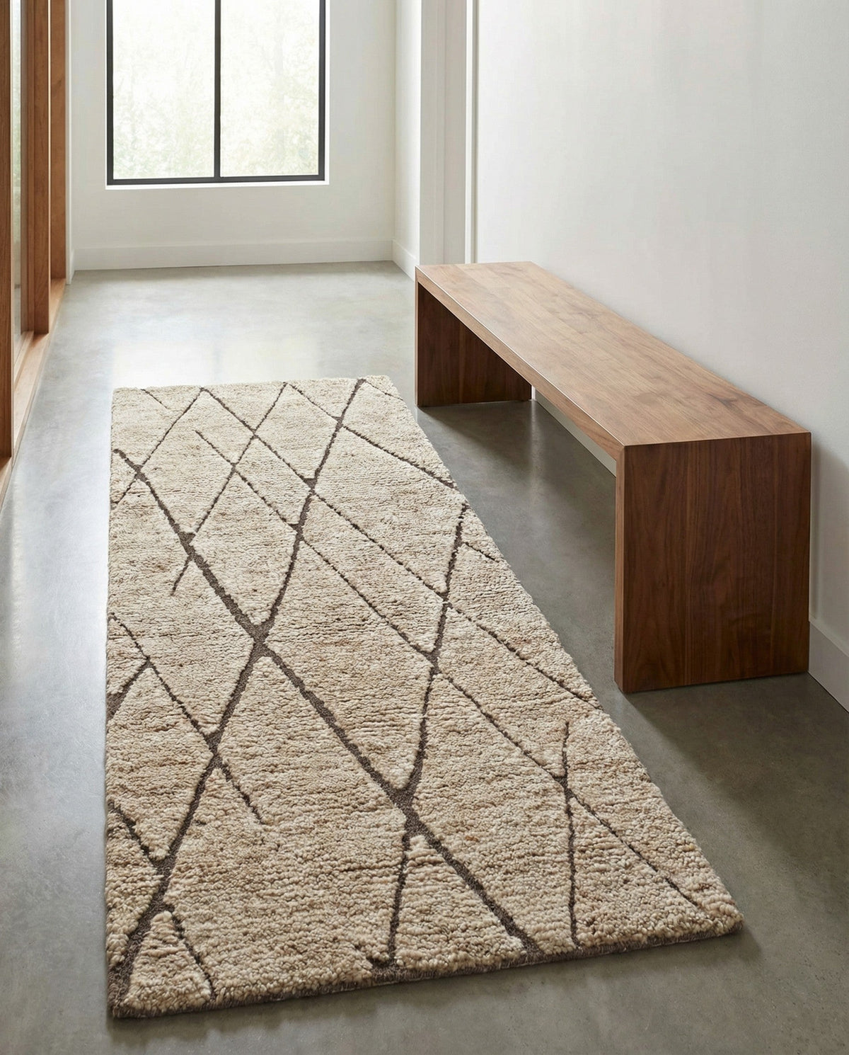 Sahara Berber Wool Collection Area Rug - Marrakesh Runner Camel Brown  lifestyle 148