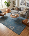 Riviera Elegance Collection Area Rug - Antibes (Blue) Rectangle Blue  lifestyle 16