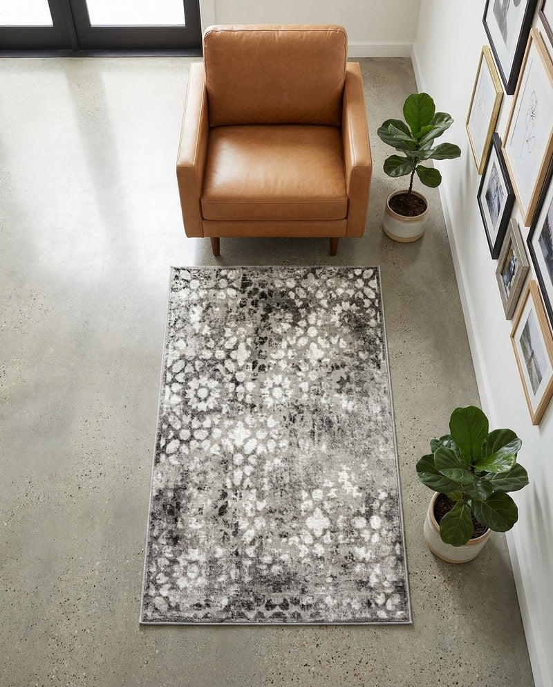 Riviera Elegance Collection Area Rug -  Vence Rectangle Dark Gray  lifestyle 39