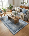 Aegean Elegance Washables Collection Area Rug -  Delos Rectangle Navy Blue  lifestyle 27