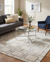 Hollywood Luxe Collection Area Rug -  Beverly (White Silver) Square White Silver  lifestyle 52